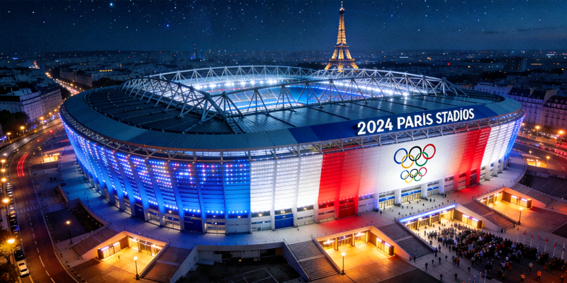 2024年巴黎奥运会主体育场夜景